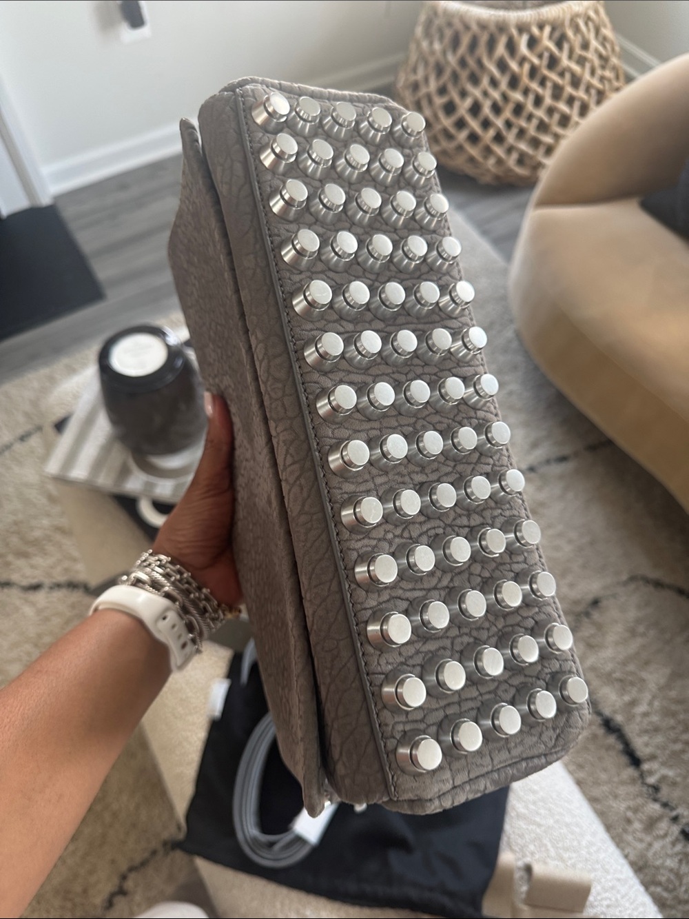 Alexander Wang Ricco Medium Flap Taupe - Picture 3 of 6